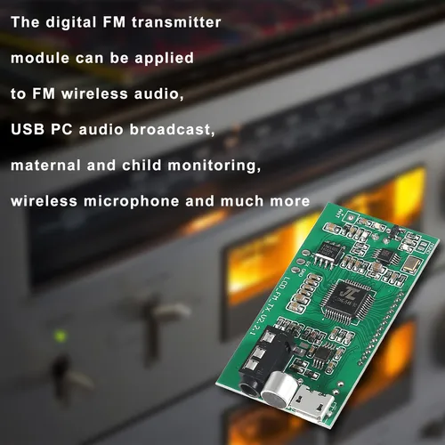 Módulo Transmisor Fm Estéreo 2 Unid 87-108mhz Con Lcd