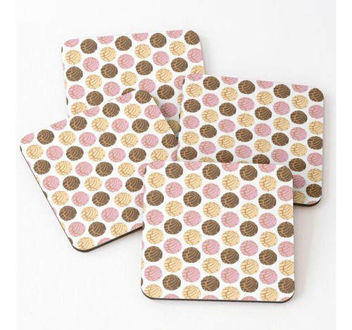 Set Posavasos Conchas De Sabores (pan Dulce Mexicano) Calida
