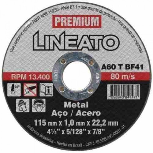 25 Disco Aco Inox Itambe 4.1/2x1,0x7/8 Lineato Fera 2368