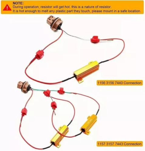 Par De Resistencias Carga Led De Error Fundido 50w 6ohm