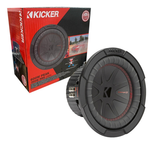 Subwoofer Kicker 48cwr84 Cwr84 Cwr8 8 Pulgadas 600w Max Color Gris oscuro