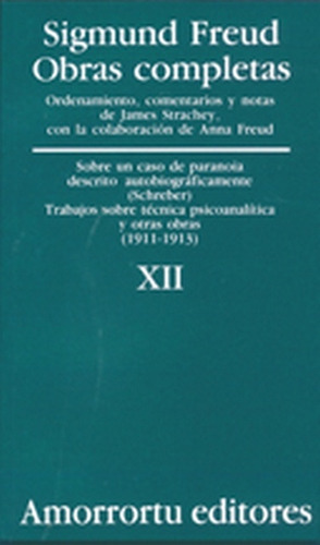Obras Completas Sigmund Freud - Tomo Xii  - Sigmund Freud