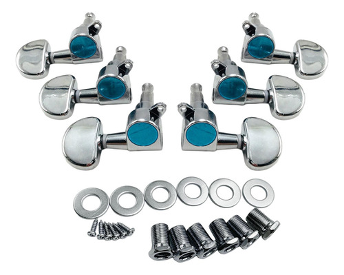 6 Peças 3l 3r Guitarras Tuning Pegs Peças Práticas De