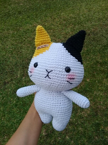 Imagem 3 de 4 de Amigurumi Gatinho De Crochê Gato Decoração Brinquedo Present