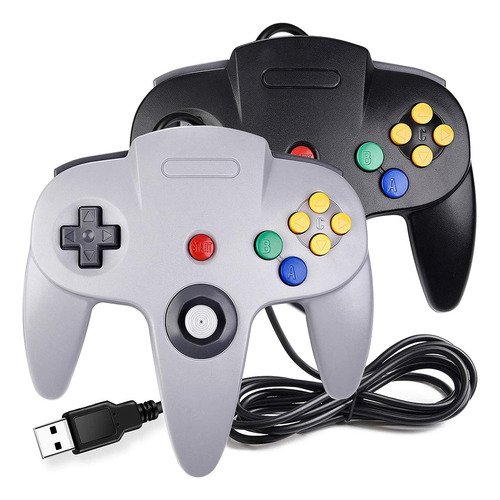 Joysticks Miadore Classic N64 Con Cable Usb, 2 Unidades