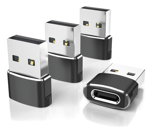 Adaptador Usb C Hembra A Usb A Macho, 4 Unidades, Conector D