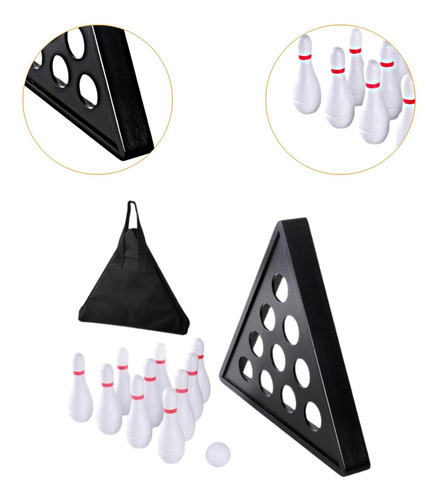 Juego De Bolos De Mesa Para Mesa De Con Bolsa, Juego De
