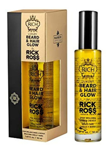 Rich By Rick Ross Luxury Beard Y Hair Glow Para Hombres Con