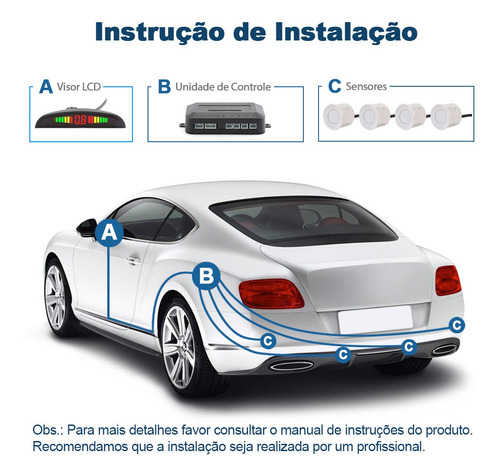 Retrovisor Com Tela + Câmera + Sensor Ré Branco Fox 2009