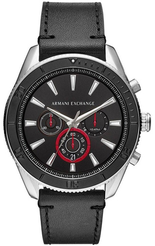 Reloj Armani Exchange Hombre Ax1817 Original Piel Negro Chro