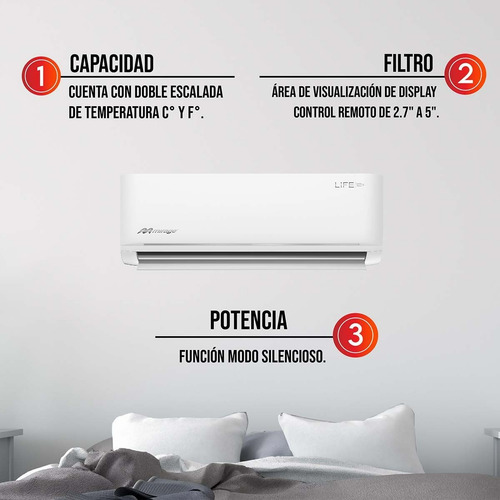 Aire Minisplit Mirage 1 Ton Solo Frio 110v Life 12 Plus