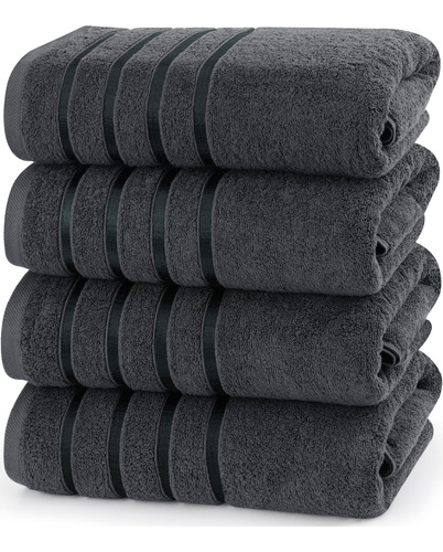 Utopia Towels Juego De 4 Toallas De Baño De Viscosa De Gra.