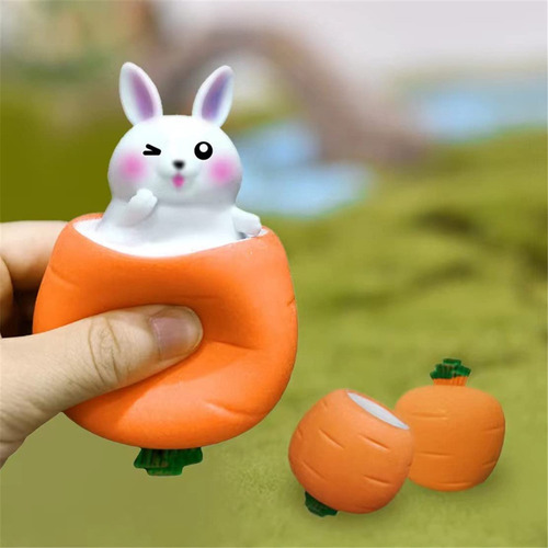 3 Peças Easter Pop Up Carrot Bunny Stress Sensory Toy Fidget