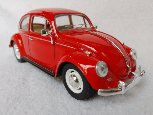 Volkswagen 1967 Kinsmart Esc 1:24 Rojo Clasico Beetle Vw