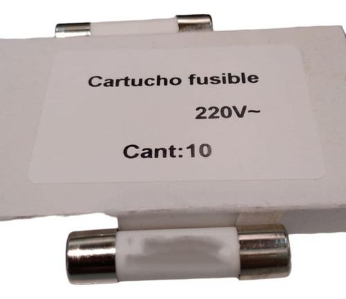 Pack 10 Cartucho Fusible Para Caja De Tapones 25 Amp 