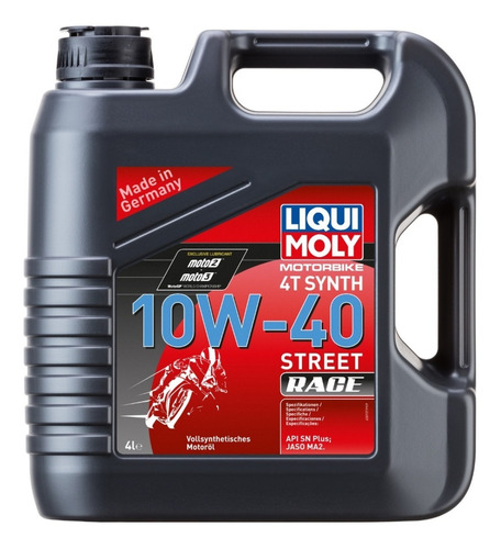 Liqui Moly Aceite Full Sintético 10w40 Street Race 4 Litros