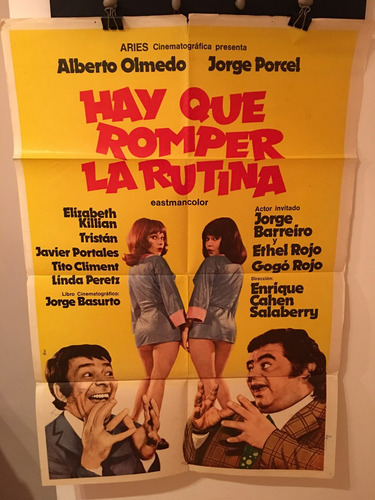 Afiche De Cine Original - Hay Que Romper La Rutina