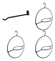 Comprar Macetero Colgante De Hierro (combo ×3 Maceteros + 1 Soporte)