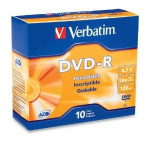 Verbatim 4,7 Gb Hasta 16x Branded Recordable Disco Dvd-r 10-