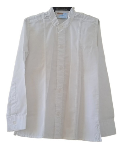 Filipina Yucateca Cuello Mao Para Niños Guayabera Blanca