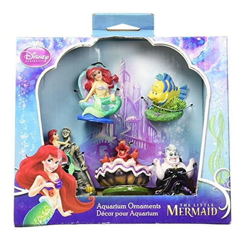 Penn Plax Little Mermaid 5piece Mini Adornos De Resina Para