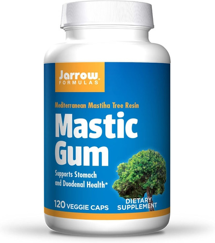 Jarrow Mastic Gum Salud Estomacal Bucal Duodenal X 120 Cáps