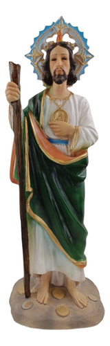 San Judas Tadeo Figura De Resina 62cm Con Ojitos Cristal