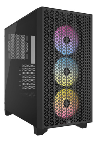 Case Corsair 3000d Rgb Airflow Negro Icue Vidrio Templado