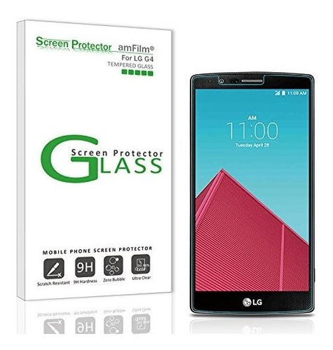 Amfilm Glass Screen Protector For LG G4 Tempered Glass