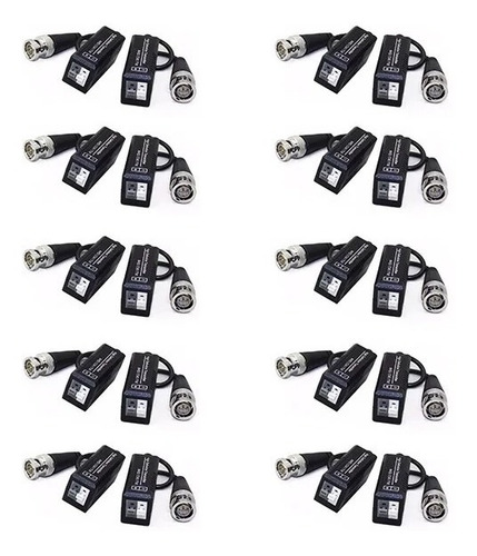 Imagen 2 de 3 de Balun Pasivo Cctv Camara Bnc A Cable Utp X 10 Unidades