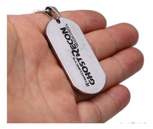 Collar Tom Clancy Ghost Recon Con Dije De Acero Gamer Ps4