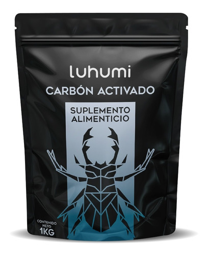 Carbón Activado Suplemento Superfood Luhumi Polvo 1kg
