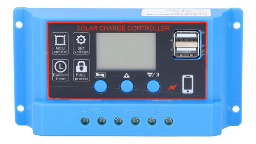 Controlador De Panel Solar Lcd, Pantalla De Carga Pwm Fotovo