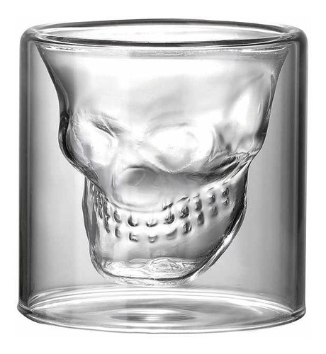 Vaso Cristal De Calavera Para Tragos De 140ml