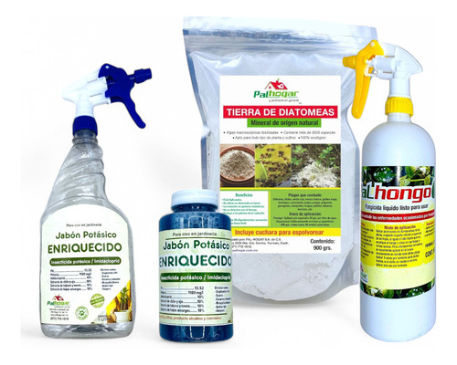 Insecticida, Plaguicida, Fungicida, Orgánicos Kit 3-1