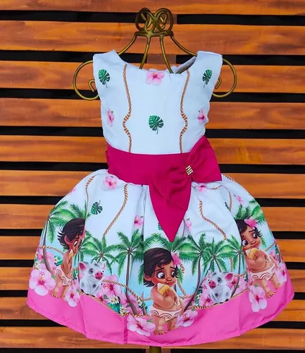 Fantasia Moana baby, roupa moana baby roupa temática Moana Baby