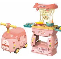 Comprar Cocinita Infantil 2 En 1 Juguete Accesorios Infantil Carro