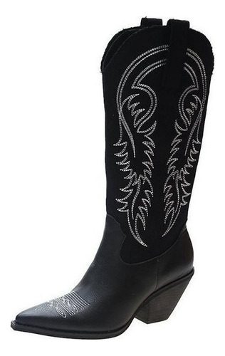 Botas Vaqueros Occidentales Pu Artificial Femenina