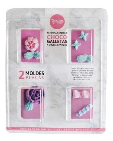 Set De 2 Moldes Placas Chocogalletas Parpen