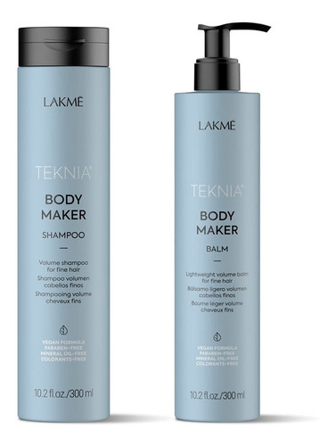 Combo Chico Voluminizador Cabellos Finos Body Maker Lakme