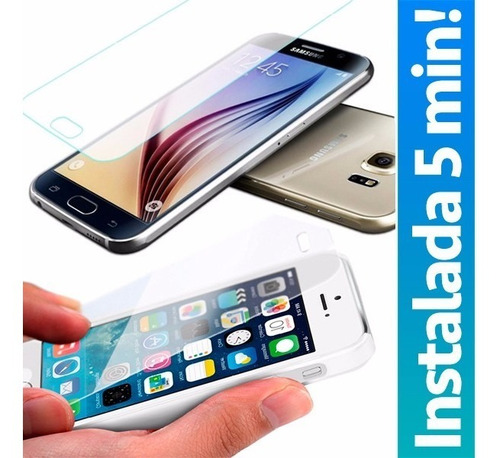 Lamina Mica Vidrio Templado Instalada iPhone Samsung LG Moto