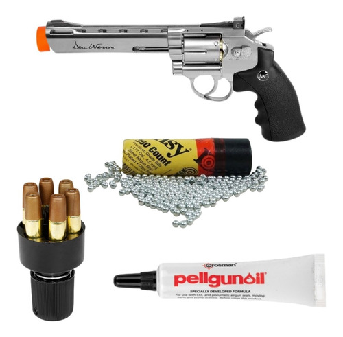 Dan Wesson 6in Bb Co2 .177 Pellgun Plateado Xtr P