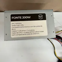 Comprar Fonte Nominal Tgt Mod: Fonte 200w 24p 200w Sata Atx