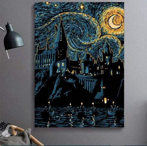 Cuadro Decorativo Harry Potter Noche Estrellada 40x60cm