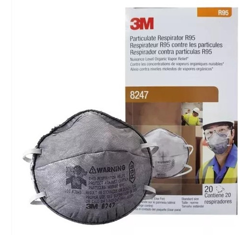 Mascarilla Respirador 3m 8247 R95 Polvos Y Vapores Orgánicos