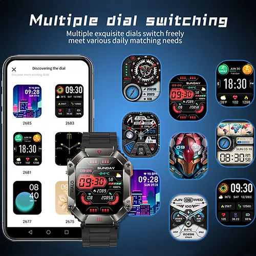 Smartwatch Masculino Bluetooth Chamada Ip67 Para Xiaomi Ios