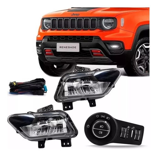 Kit Farol De Milha Auxiliar Jeep Renegade Shocklight 2023