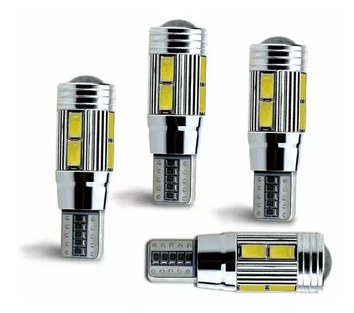 Ampolleta led cola pescado T10 canbus, w5w para vehiculos, color blanco