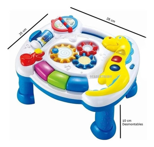 Imagen 2 de 7 de Mesa Actividades Escritorio Sonidos Luces Musica Scarletkids