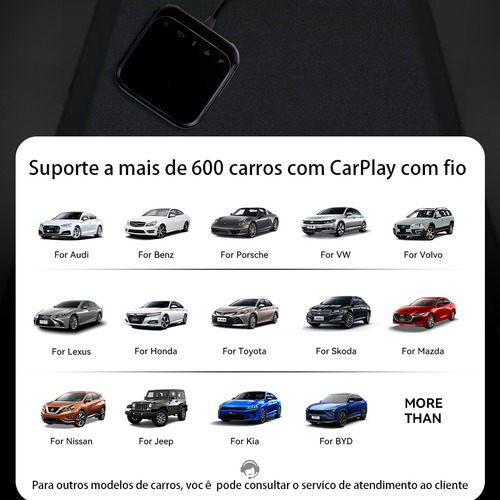 2 Em 1 Carplay Android Auto Sem Fio Wi-fi Universal Adaptadorsuporte Bluetooth, Converte Fio Em Sem Fio Por Cabo Extensão Usb/usb-c/type-ccom iPhone Ios 10+ / Android 11+